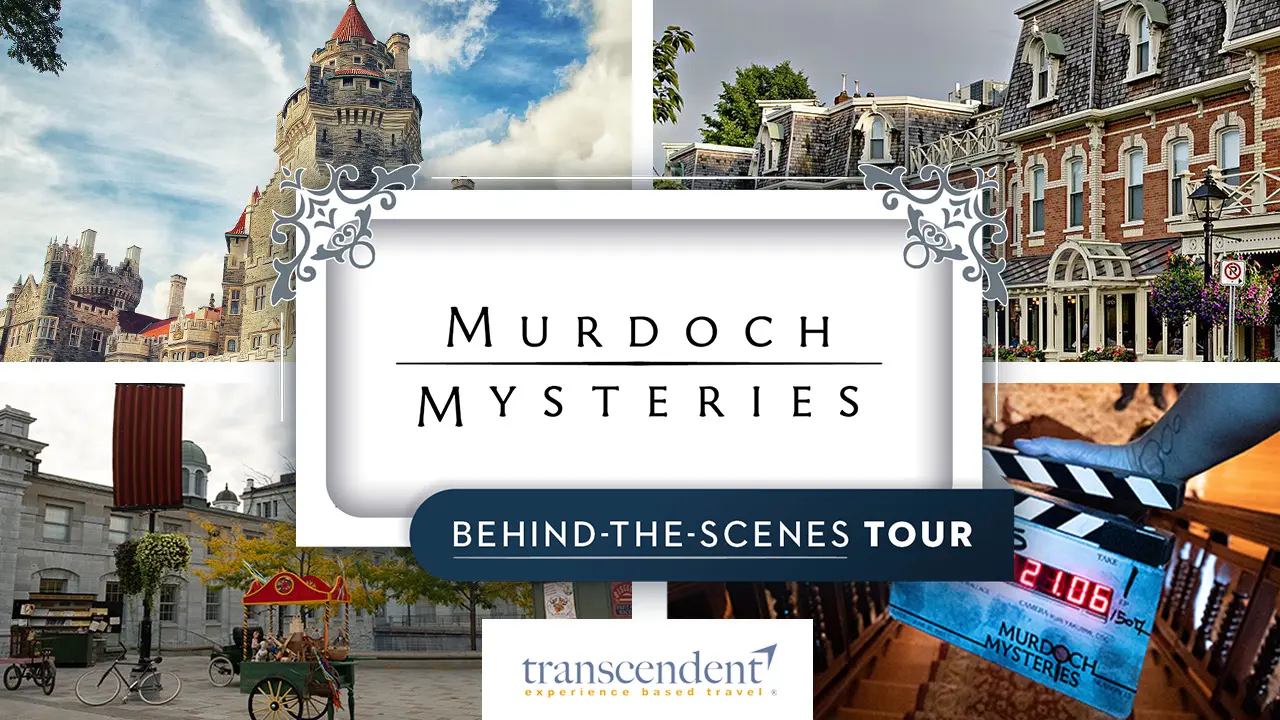 Poster art for the Murdoch Mysteries behind the scenes tour