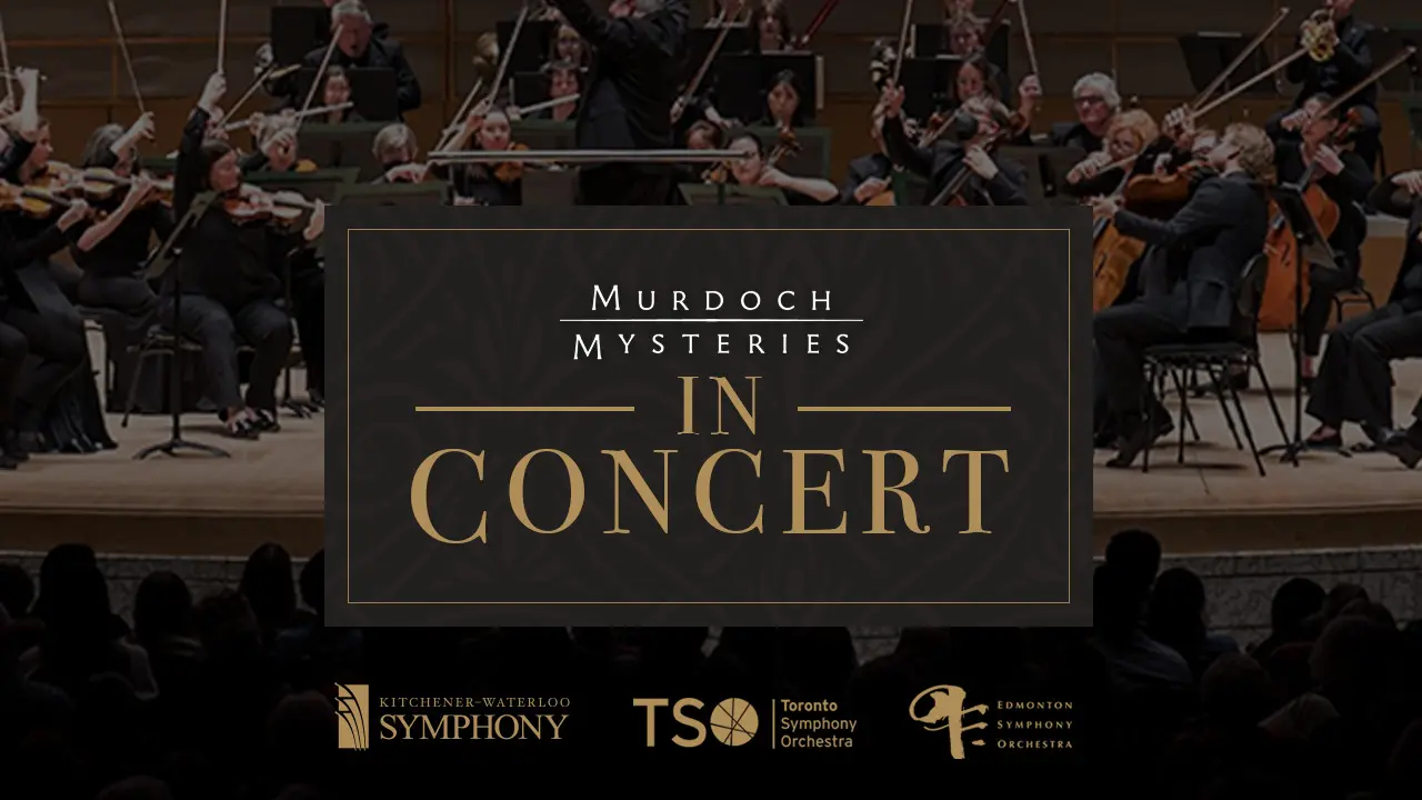 Poster art for the Murdoch Mysteries concert series